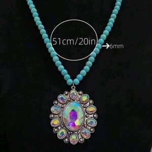 Iridescent Flower Necklace